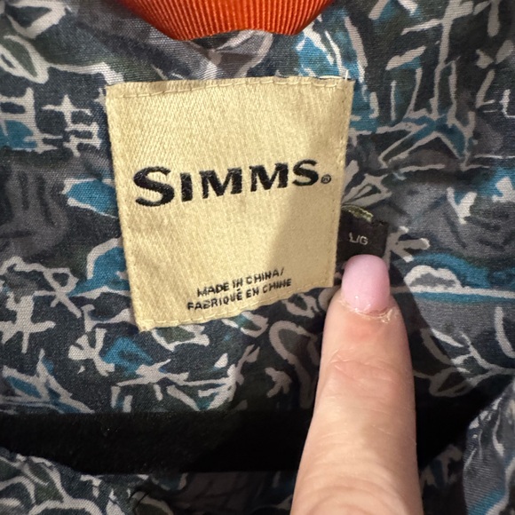 Simms Blue and White Casual Button Down Shirt - Picture 3 of 3